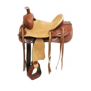 14" DOUBLE T  HARD SEAT ROPER STYLE SADDLE