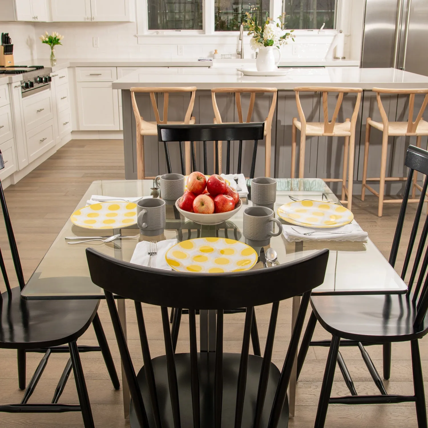 30" Square Clear Glass Table Tops