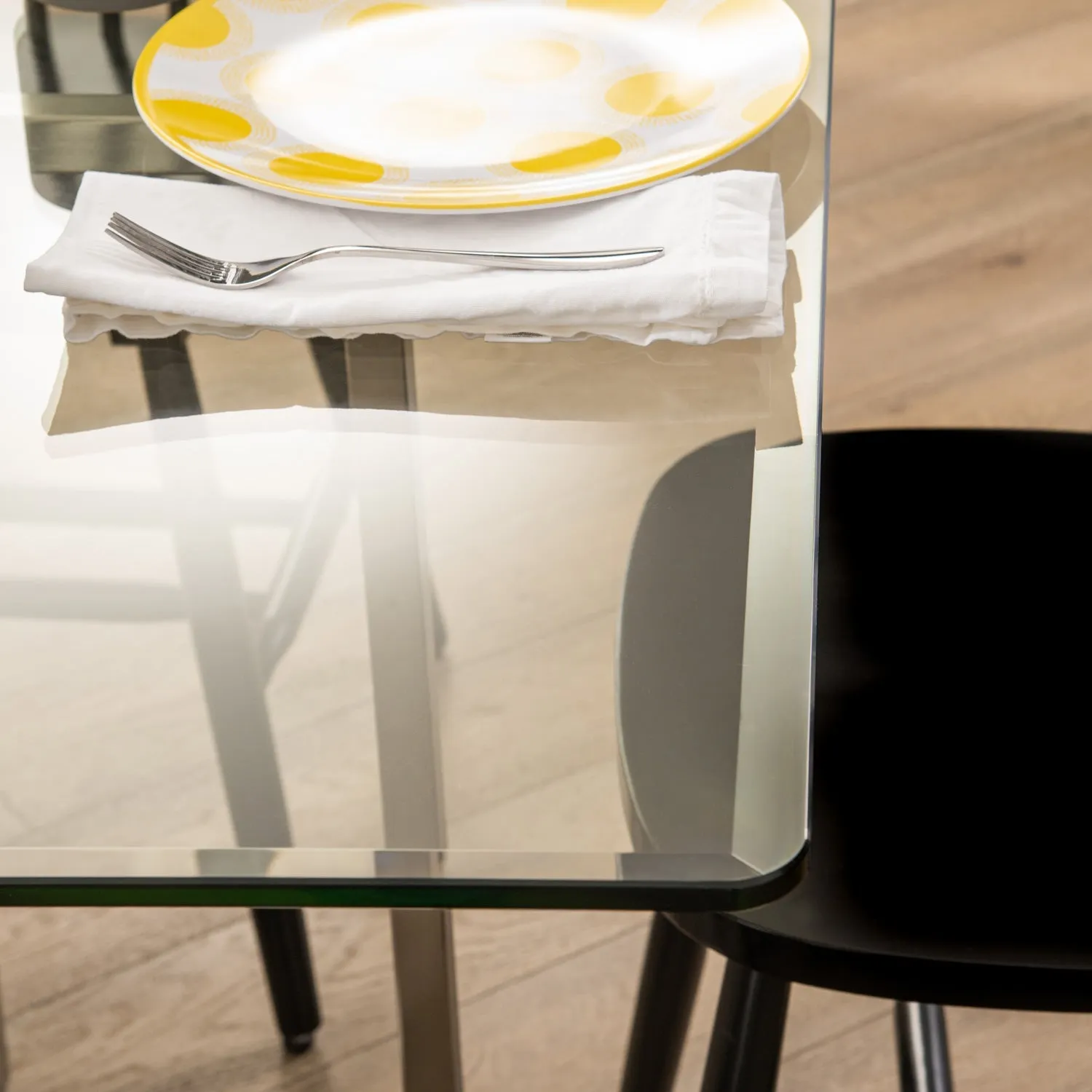 30" Square Clear Glass Table Tops