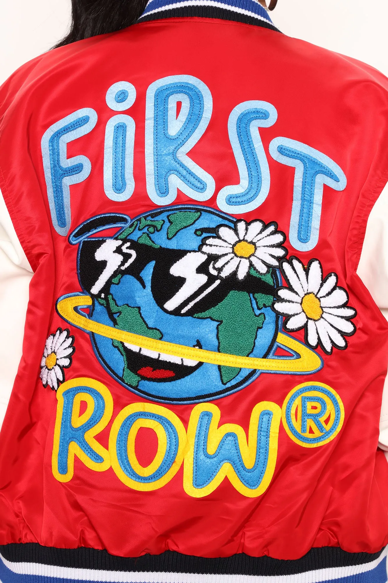 Always First Varsity Jacket - Red/combo