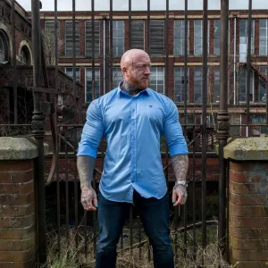 Arctic Blue Muscle Fit Men's Shirt