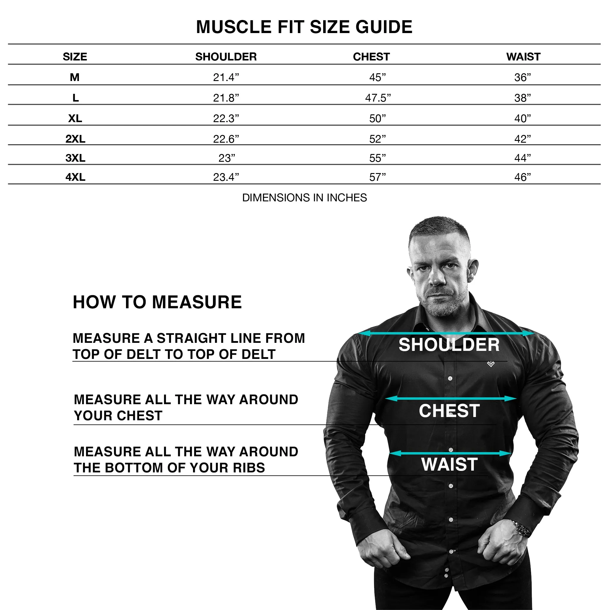 Arctic Blue Muscle Fit Men's Shirt