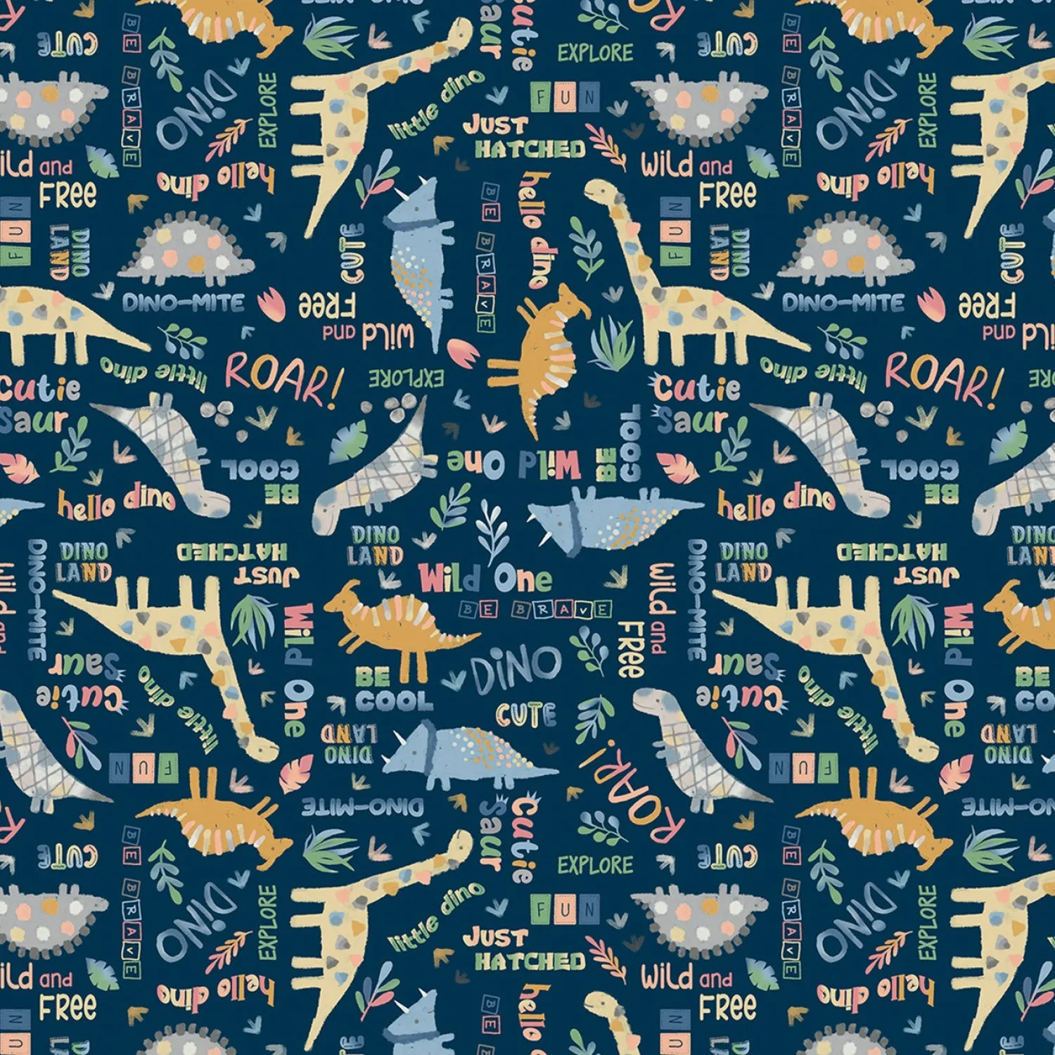 Baby Dino Comfort Flannel Fat Quarter Bundle (16pcs) from Benartex