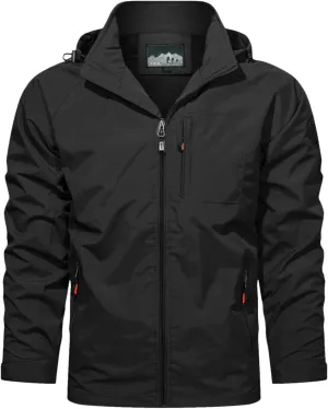 Baseball Clothes Rain Jacket for Men Lightweight Sport Jackets Mountain Hooded Coat Fall Hiking Fishing Coats