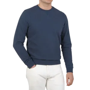 Blue Stone Cotton Loopback Sweater