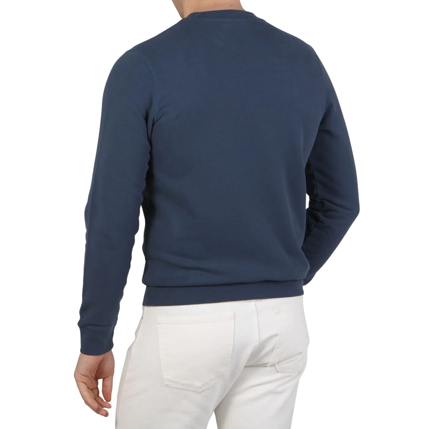 Blue Stone Cotton Loopback Sweater