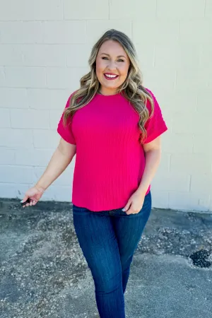 Call Out To Me Top, Fuchsia