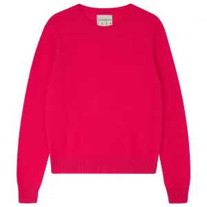 Cashmere Lightweight Crew in Watermelon