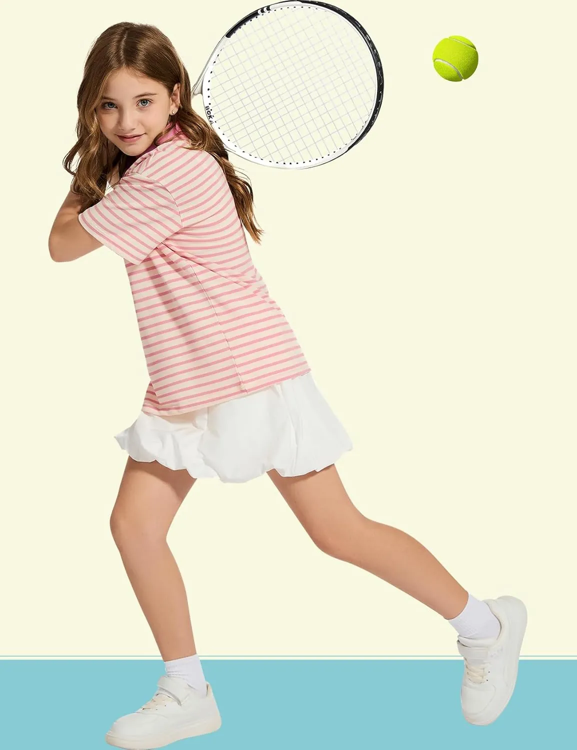 COZYPOIN Kids Boys Girls T Shirt Polo Striped School Uniform Short Sleeve Shirts Summer Button Collared Tops, 5-14 Years