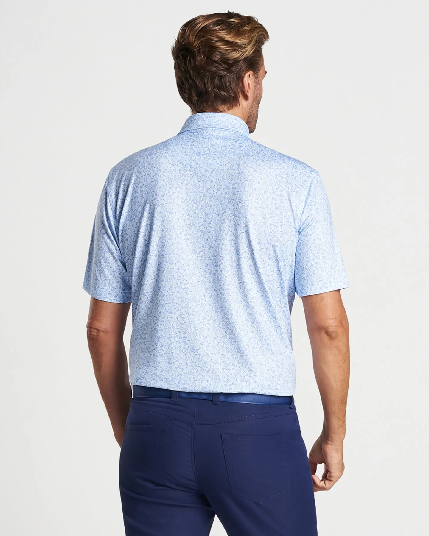 DAZED AND TRANSFUSED PERFORMANCE JERSEY POLO - WHITE/BONNET