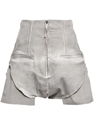 Dirt Cutoffs In Foil Stretch Shorts
