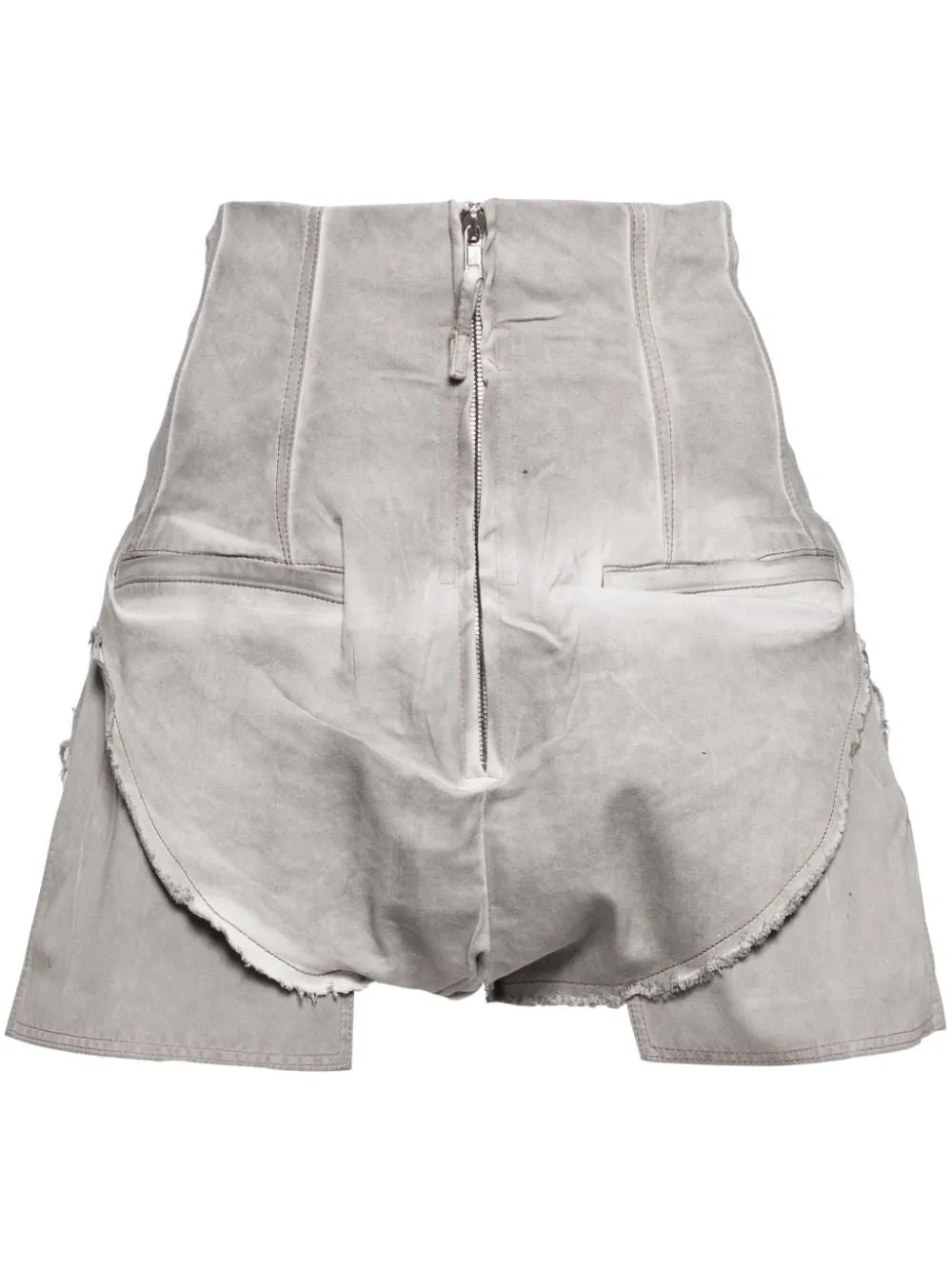 Dirt Cutoffs In Foil Stretch Shorts