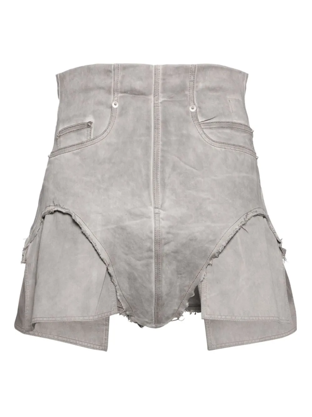 Dirt Cutoffs In Foil Stretch Shorts