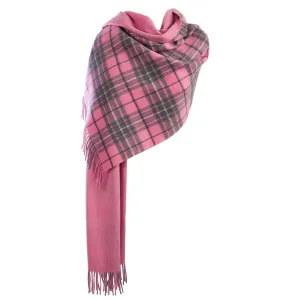 Dunedin Cashmere Double Sided Stole  Gresham-Pink Derby/Pink