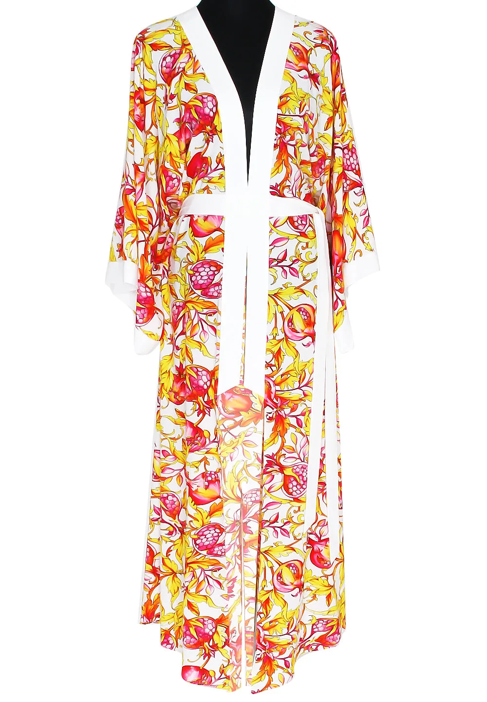 Euphoria – Forbidden Fruit Maxi Split Kaftan (Off-White)