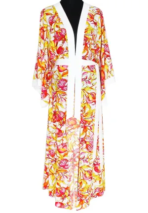 Euphoria – Forbidden Fruit Maxi Split Kaftan (Off-White)