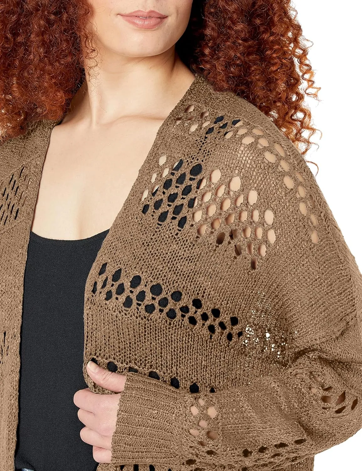 GRECERELLE 2025 Women Summer Crochet Boho Long Sleeve Lightweight Oversized Open Front Cardigan Sweaters Kimonos Tops