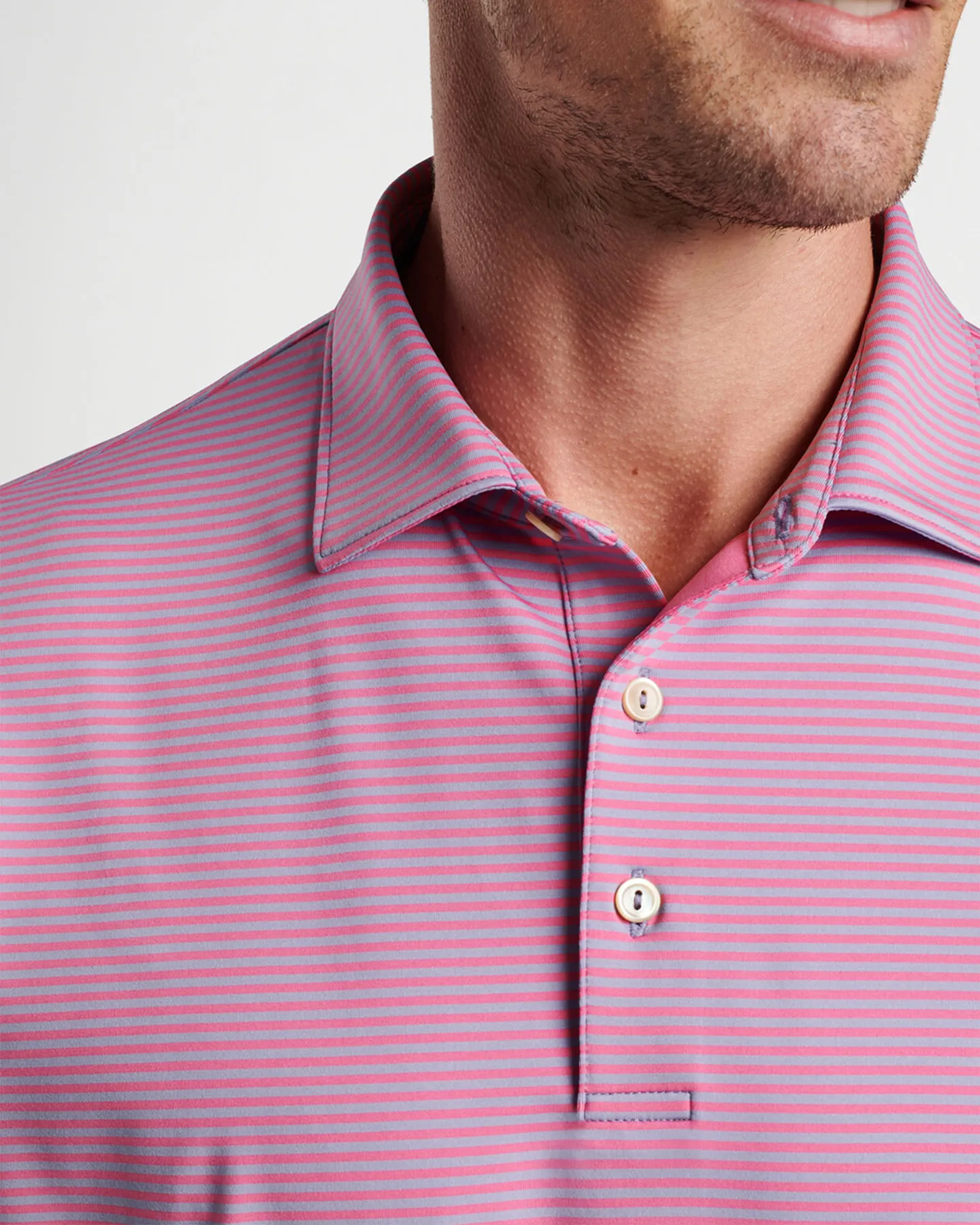 HALES PERFORMANCE JERSEY POLO - LAVENDER FOG