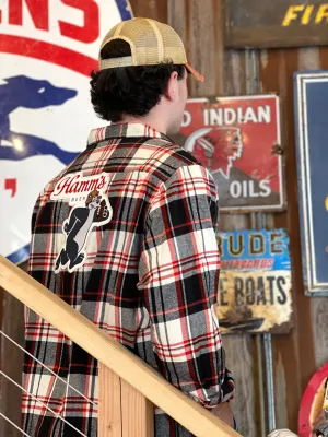 Hamm's Football Bear Flannel- Classic Licorice Whip