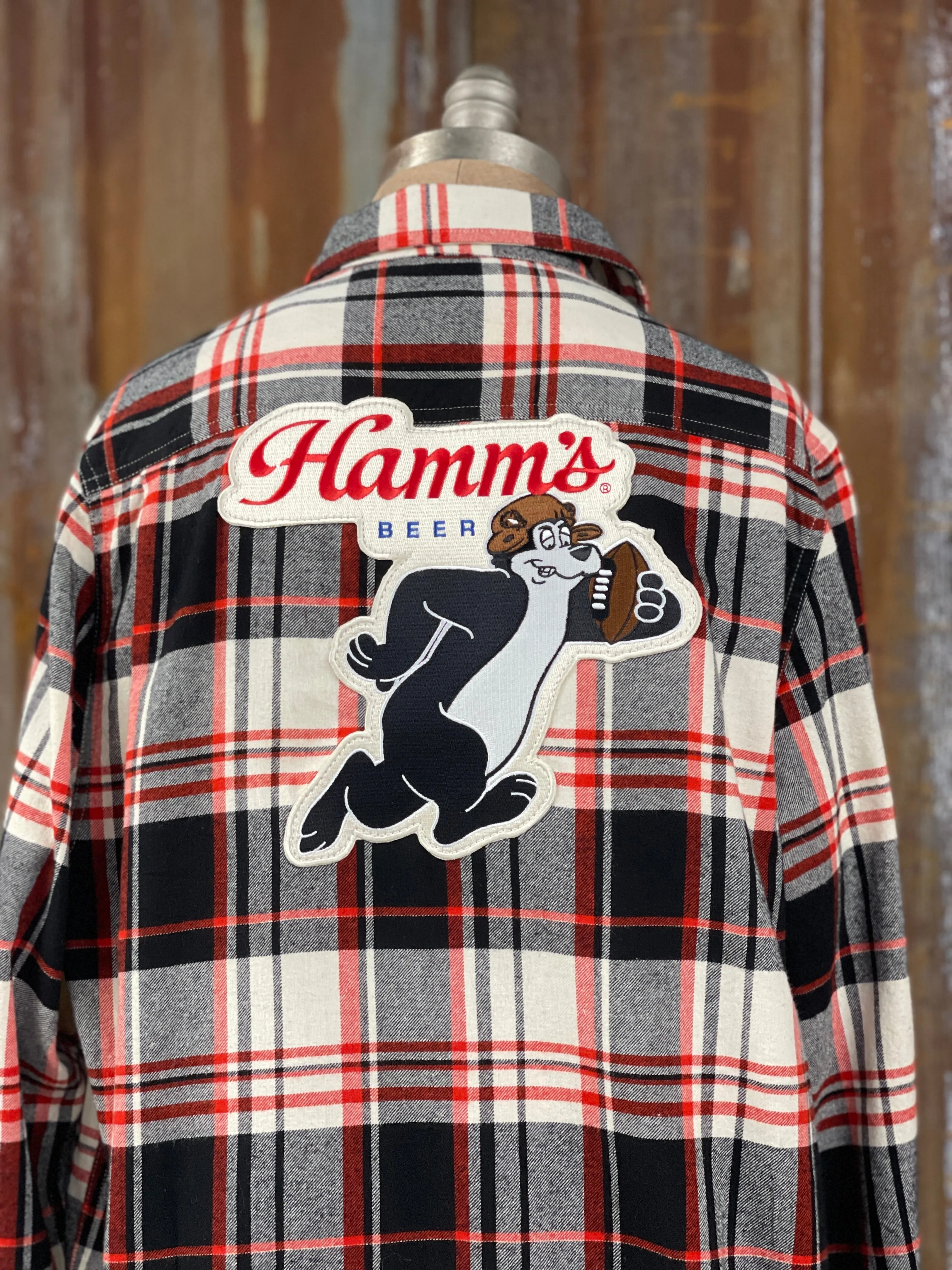 Hamm's Football Bear Flannel- Classic Licorice Whip