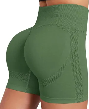 High Waist Biker Shorts for Women No Front Seam Soft Hidden Butt Scrunch Shorts, Yoga Workout Gym Bike Shorts