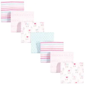 Hudson Baby Cotton Flannel Receiving Blankets Bundle, Llama