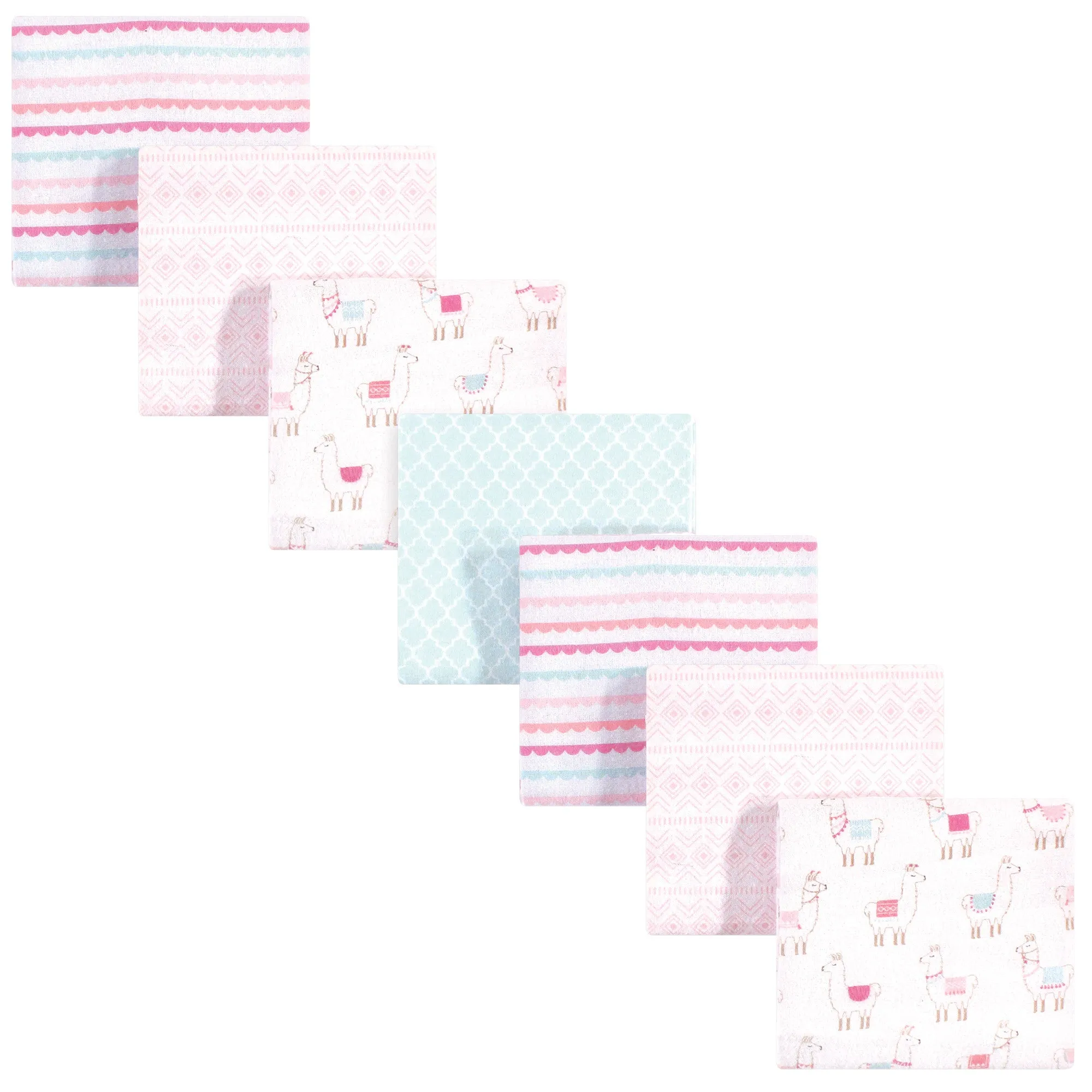 Hudson Baby Cotton Flannel Receiving Blankets Bundle, Llama