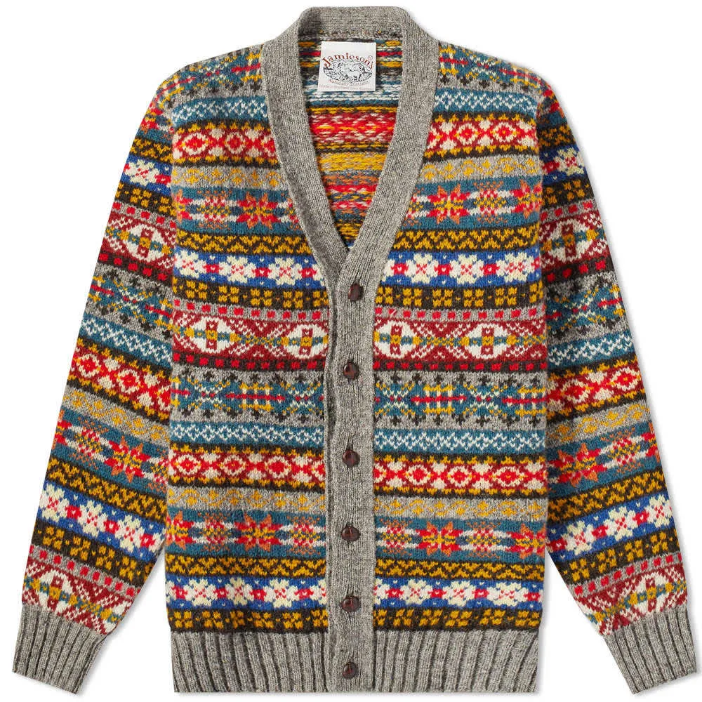 Jamieson's of Shetland Fair Isle V-Neck Cardigan