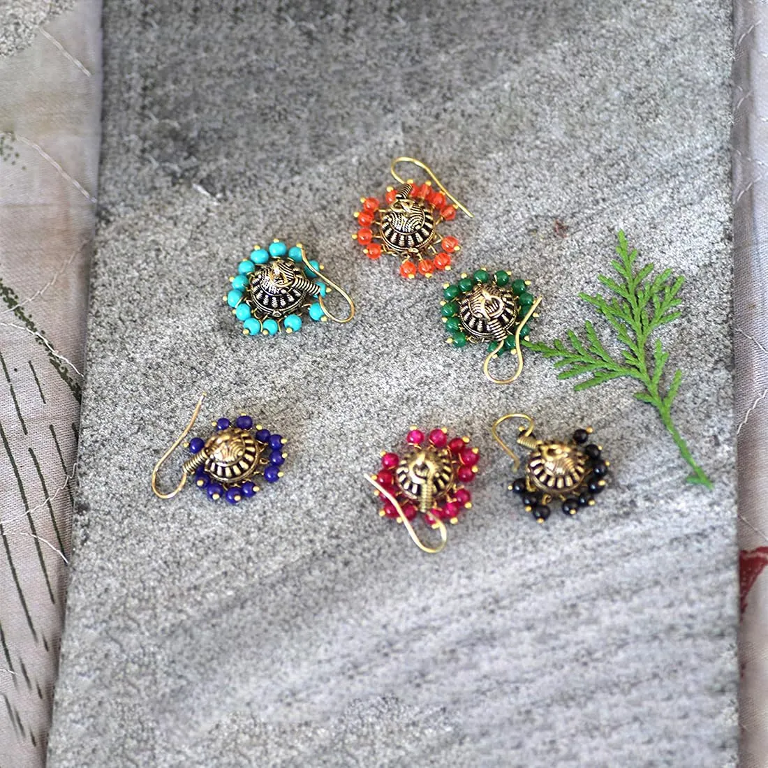 Kairangi Jhumka Earrings for Women Combo of 6 Pairs Golden Silver Oxidized Traditional Jhumki/Jhumka Earrings for Women and Girls.