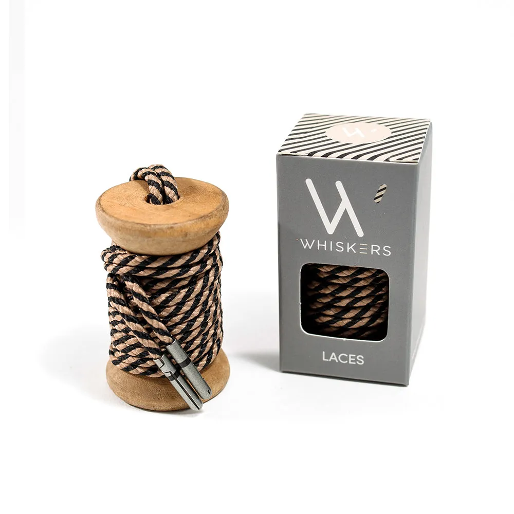 Khaki & Black Striped Dress Laces