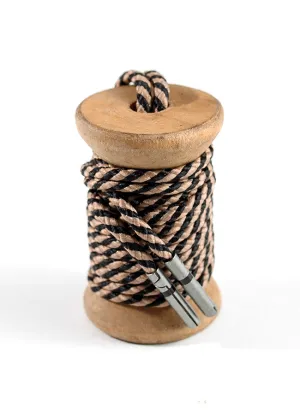 Khaki & Black Striped Dress Laces