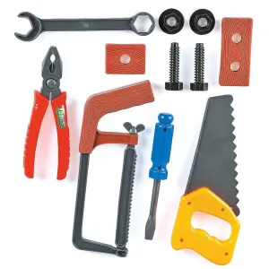 Kicko Construction Tool Set for Kids - 10 Piece Playset - Dress-Up Pretend Play Accessory