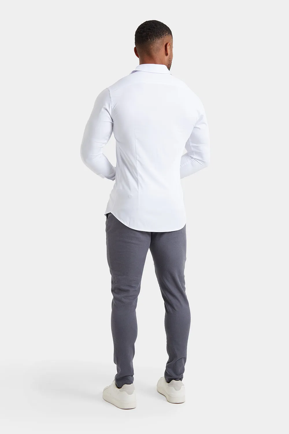Linen-blend Trousers in Grey