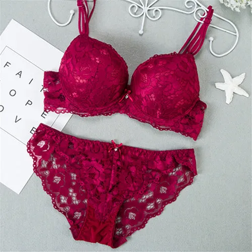 Logirlve Comfort Seamless Bra And Sexy Panties Backless Wireless Set