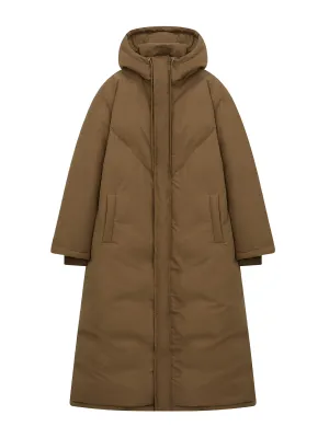 Long puffer jacket Espresso