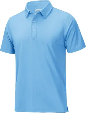 MAGCOMSEN Men's Polo Shirts Short Sleeve Dry Fit Golf Shirts Moisture Wicking Performance Athletic Casual Collared Shirt