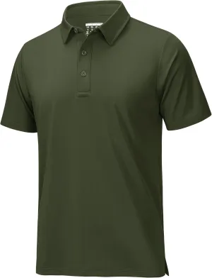 MAGCOMSEN Men's Polo Shirts Short Sleeve Dry Fit Golf Shirts Moisture Wicking Performance Athletic Casual Collared Shirt