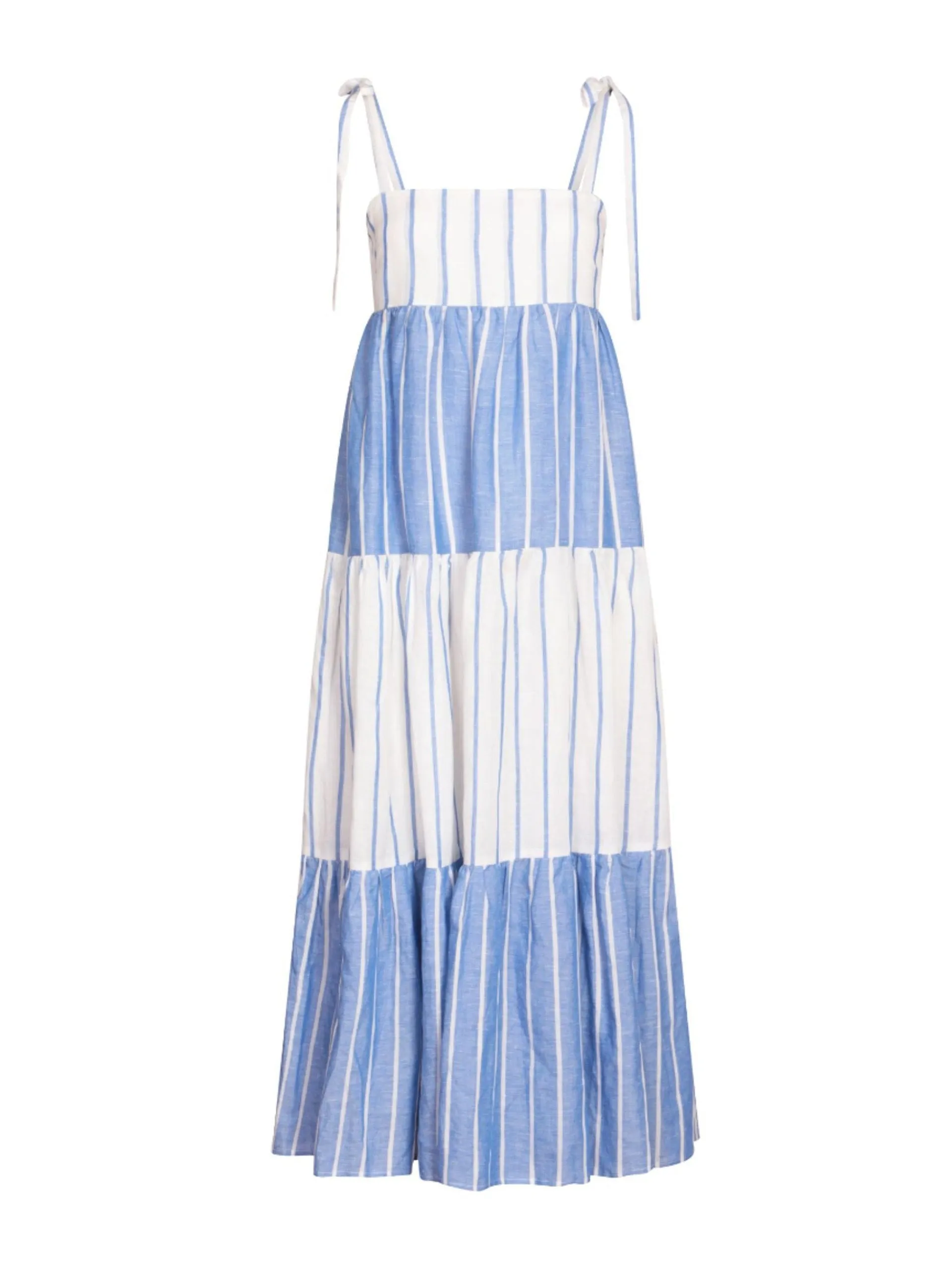Maxi Laura dress in pinstripe