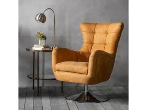 Mayfield Bassano Swivel Chair Saddle Tan
