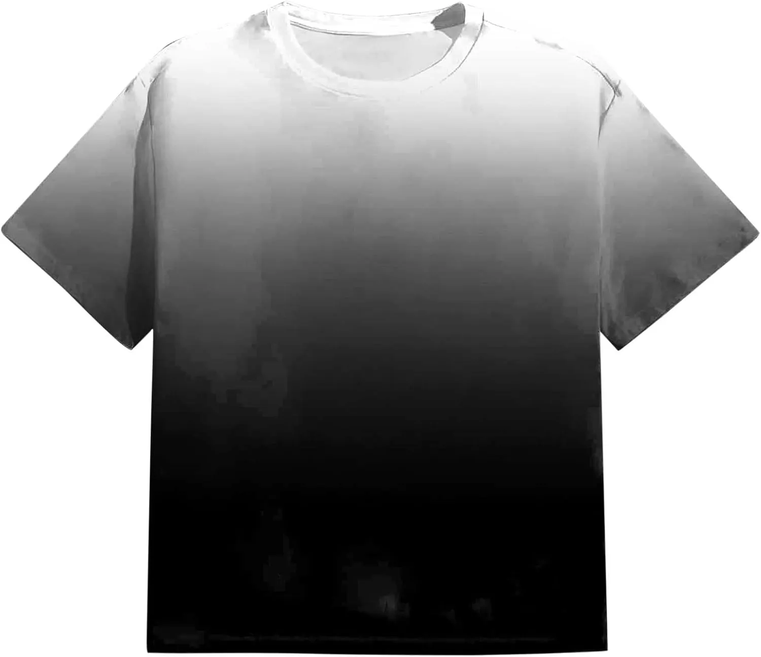 Men's Loose Fit Plus Size T-Shirt Short Sleeve Crewneck Gradient Ombre Color Graphic Tee Tops (Available in Big & Tall)
