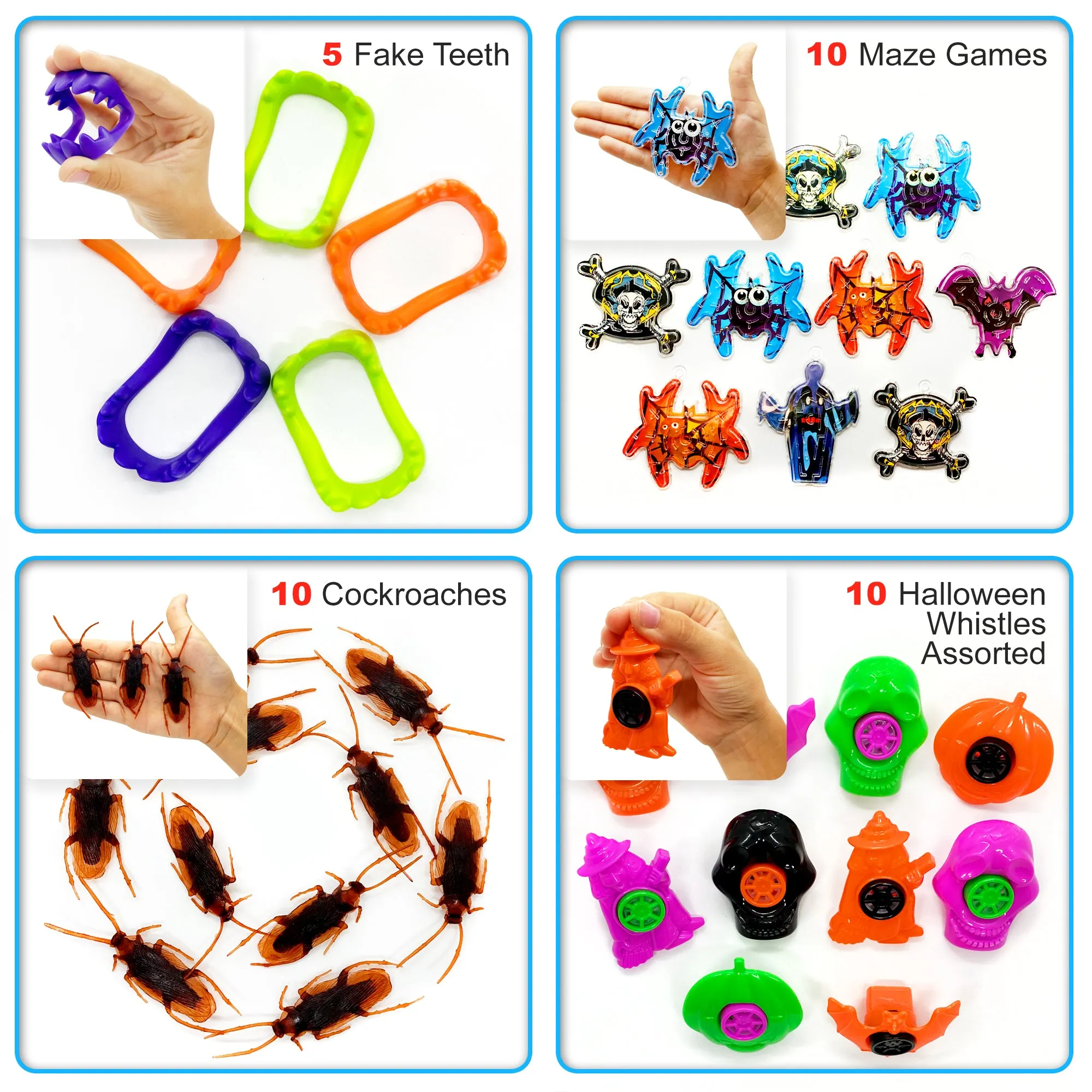 S SWIRLLINE Halloween Party Favors Bulk Toys Assortment 92PCS- Bucket Stuffers Pinata Filler - Halloween Treat Bags - Trick or Treat Toys Trinkets for