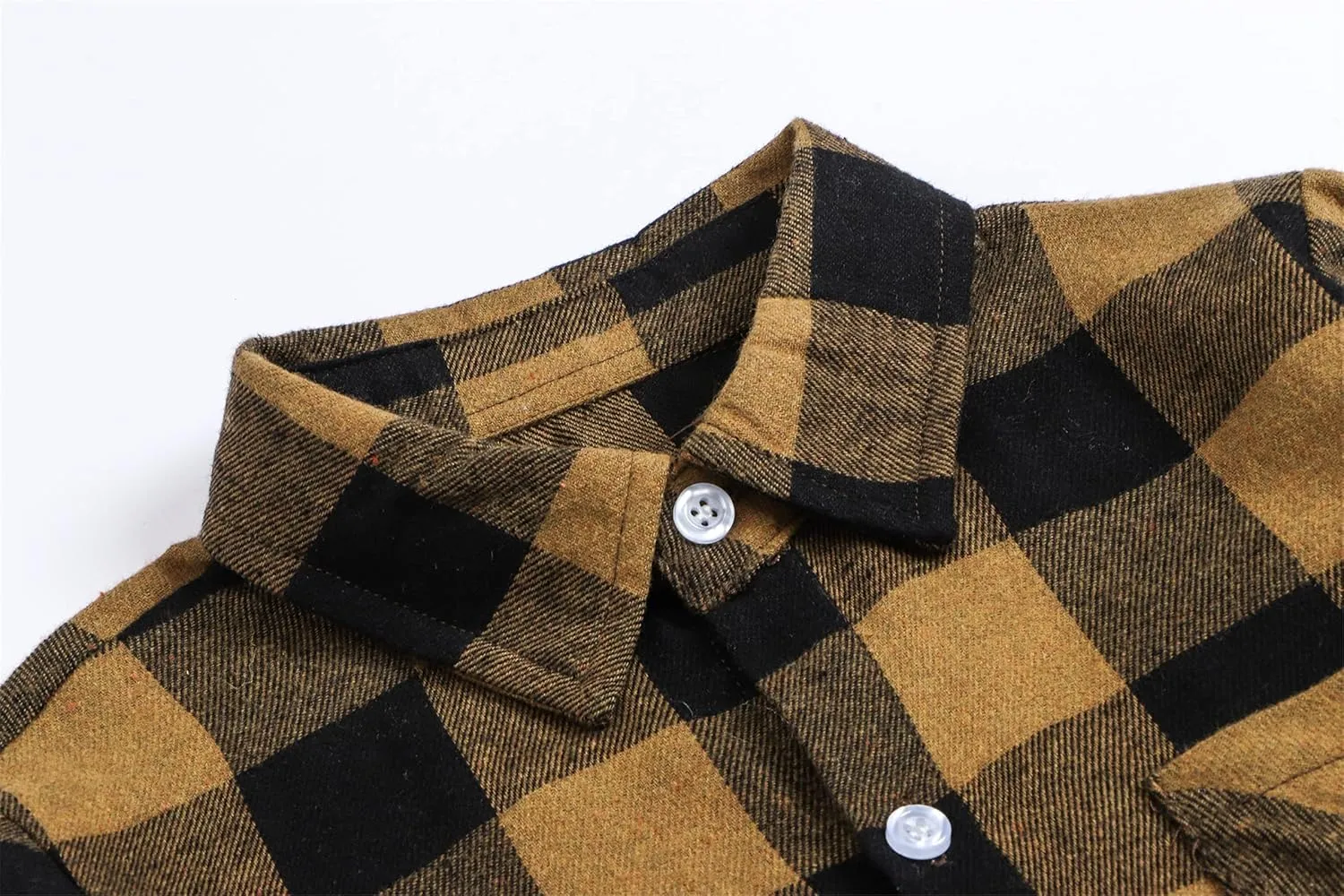 SANGTREE Mens & Boys Plaid Shirt Long Sleeve Button Down Flannel Shirts, US 3 Months - Adult 9XL