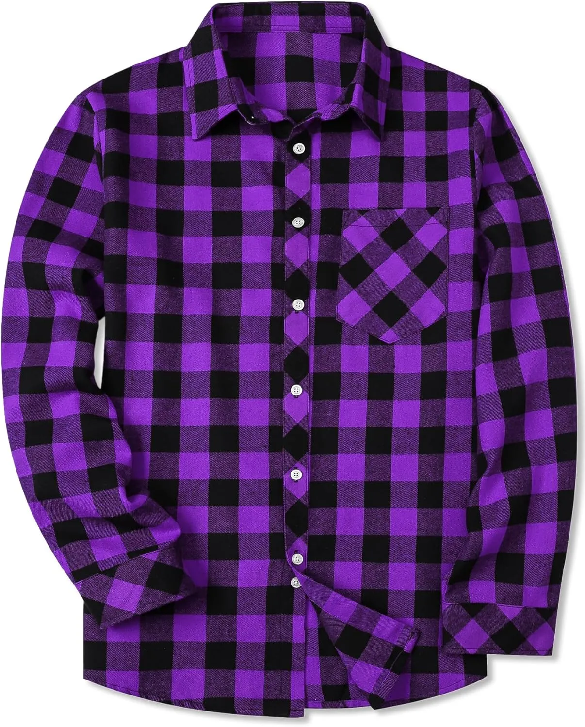 SANGTREE Mens & Boys Plaid Shirt Long Sleeve Button Down Flannel Shirts, US 3 Months - Adult 9XL