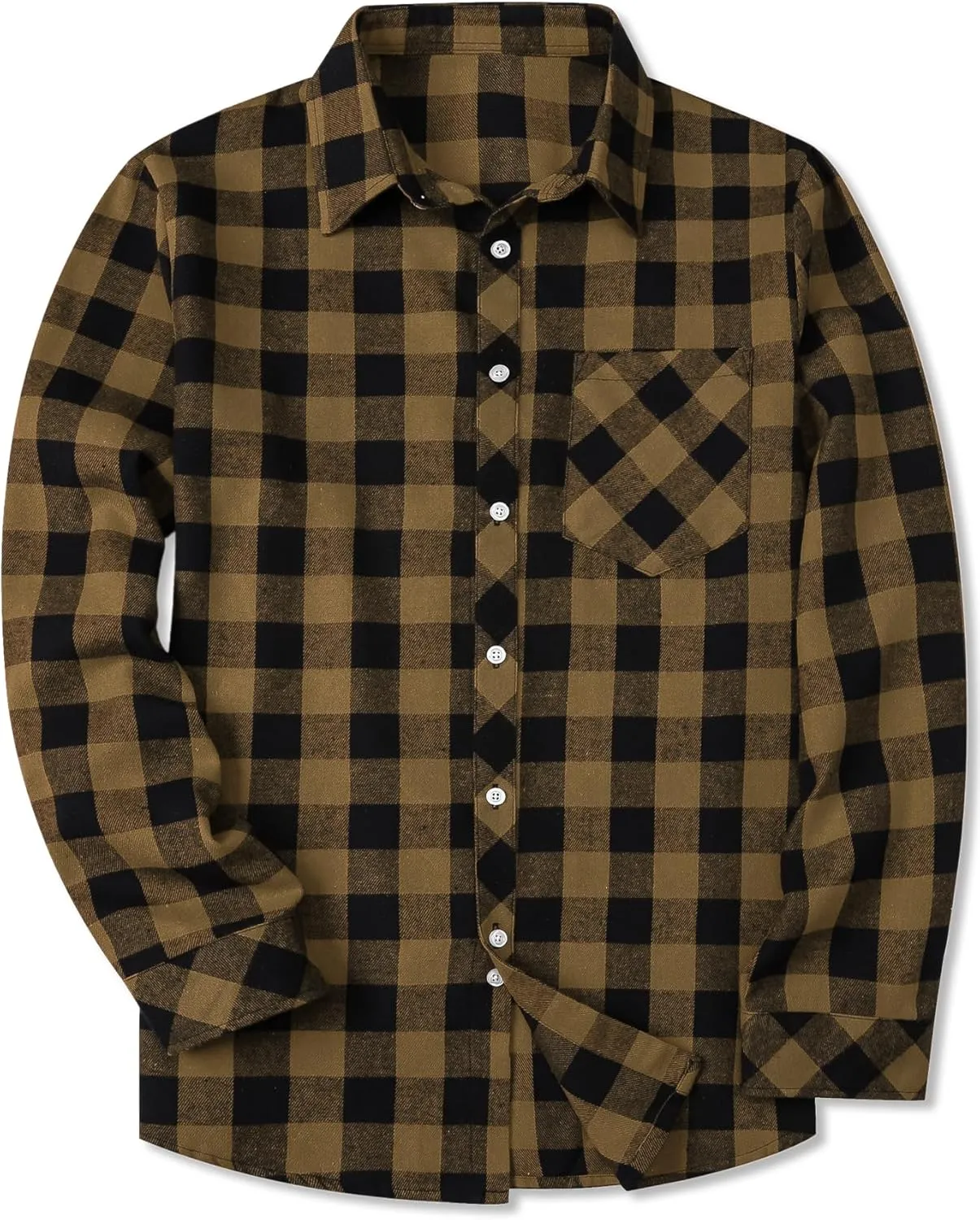 SANGTREE Mens & Boys Plaid Shirt Long Sleeve Button Down Flannel Shirts, US 3 Months - Adult 9XL