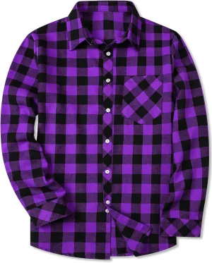 SANGTREE Mens & Boys Plaid Shirt Long Sleeve Button Down Flannel Shirts, US 3 Months - Adult 9XL