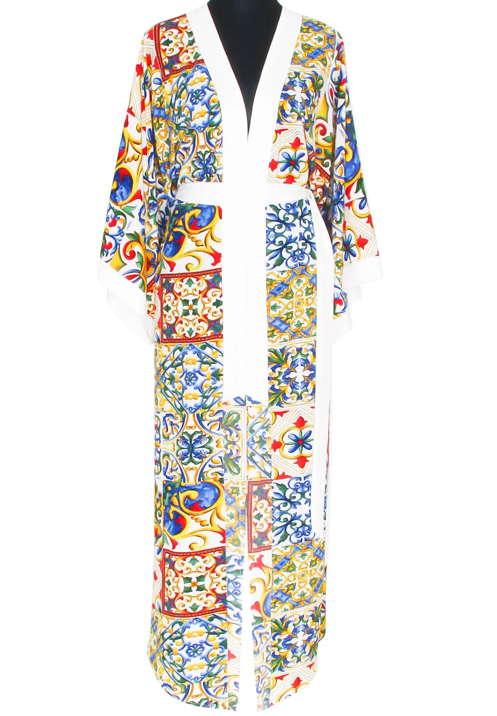 Siciliana - Dulce Maxi Split Kaftan (Off-White)