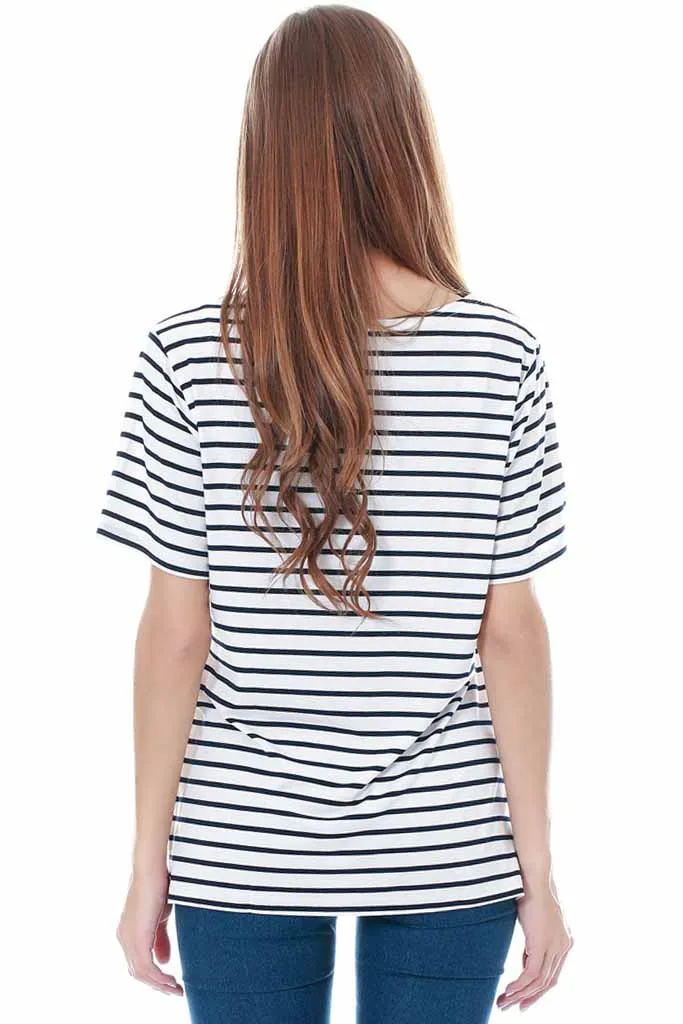 Smallshow Basic Short Sleeve Nursing Tops