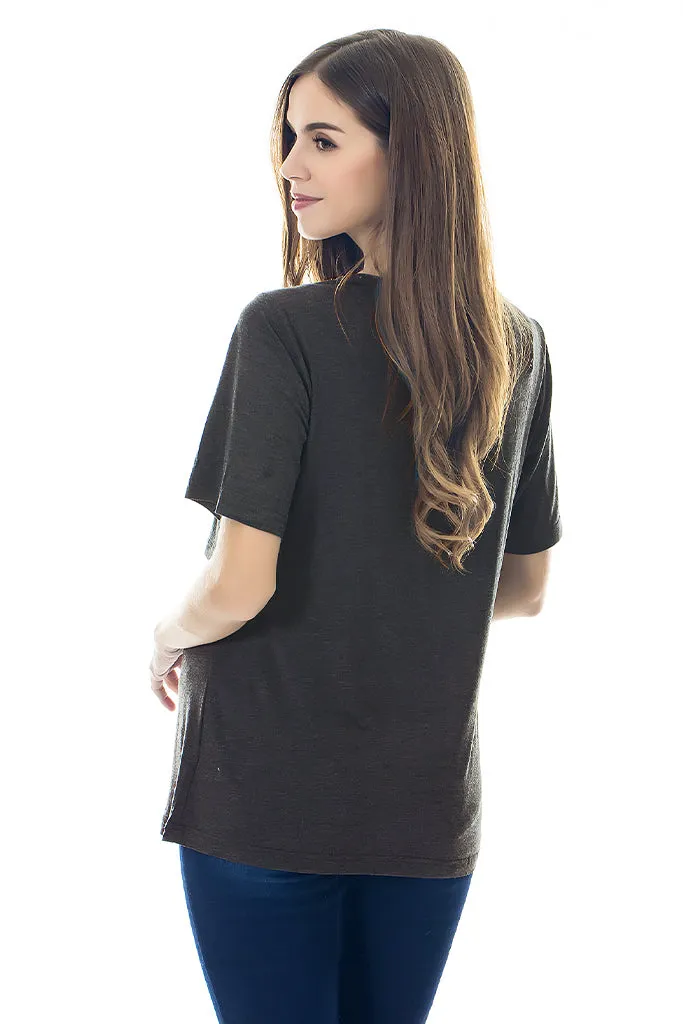 Smallshow Basic Short Sleeve Nursing Tops