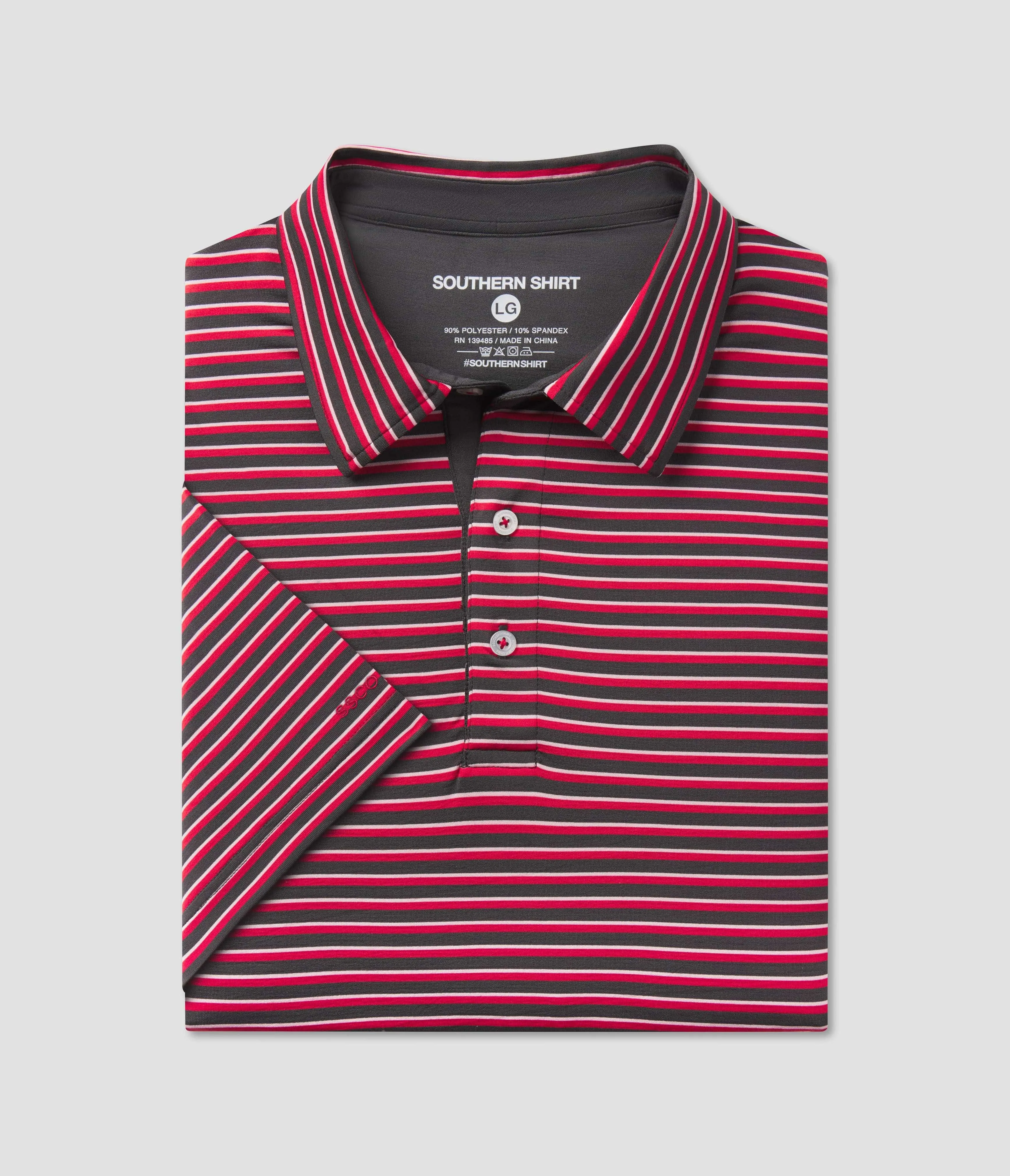 Starting Lineup Stripe Polo - Red Zone