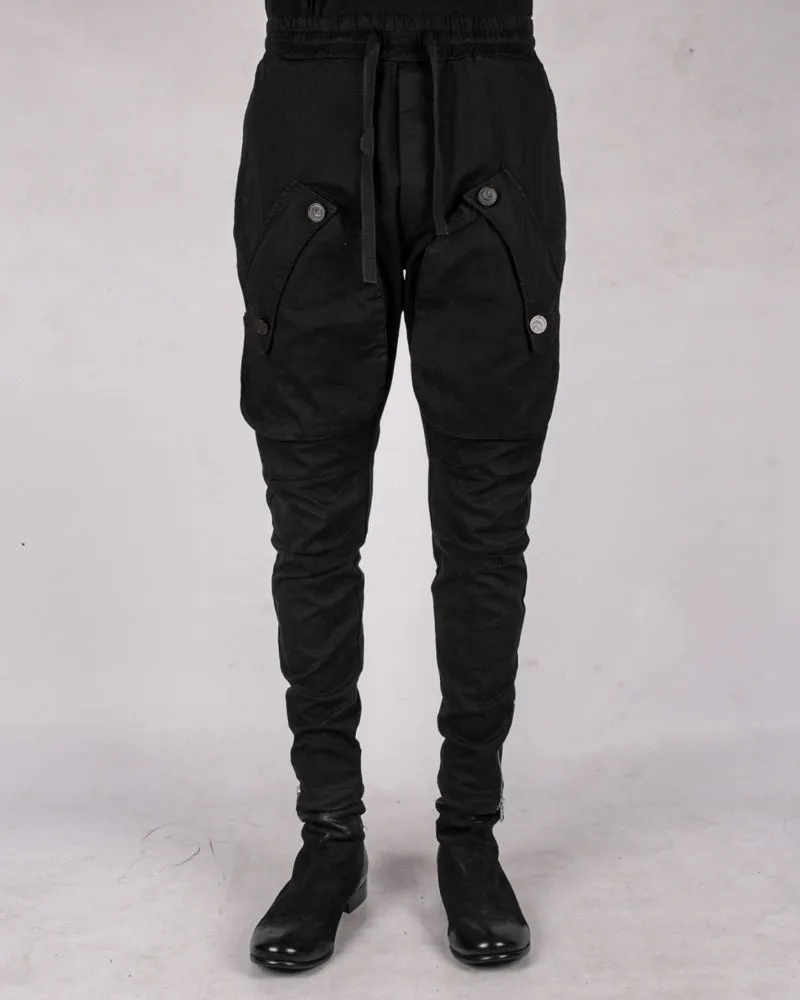 Stretch gabardina cotton trousers
